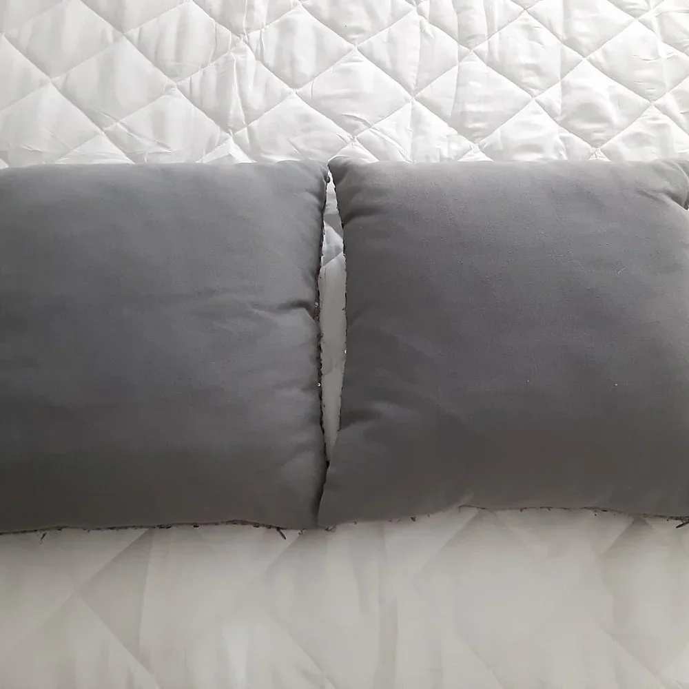 Grey Sequin Decorative Pillows set of (2)